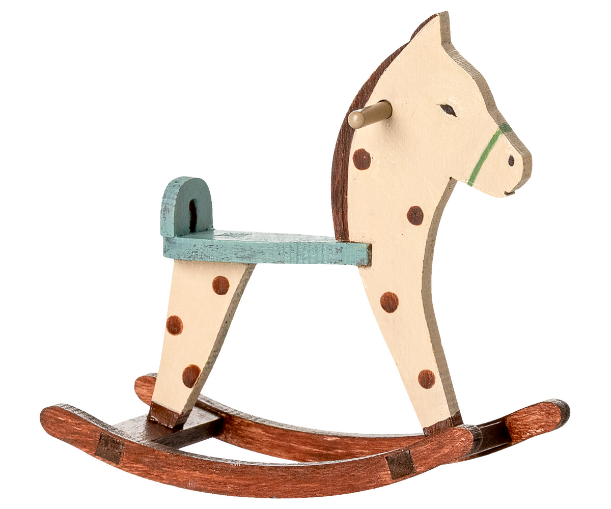 Cheval à bascule Souris - A pois