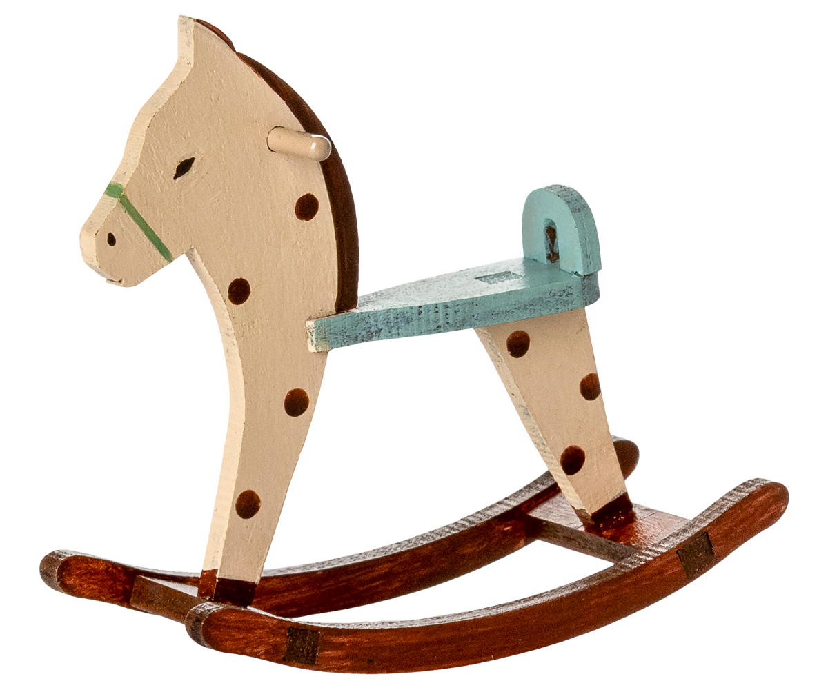Cheval à bascule Souris - A pois