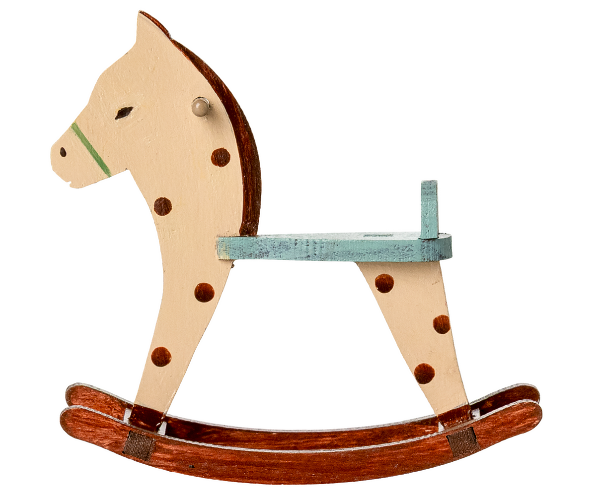 Cheval à bascule Souris - A pois