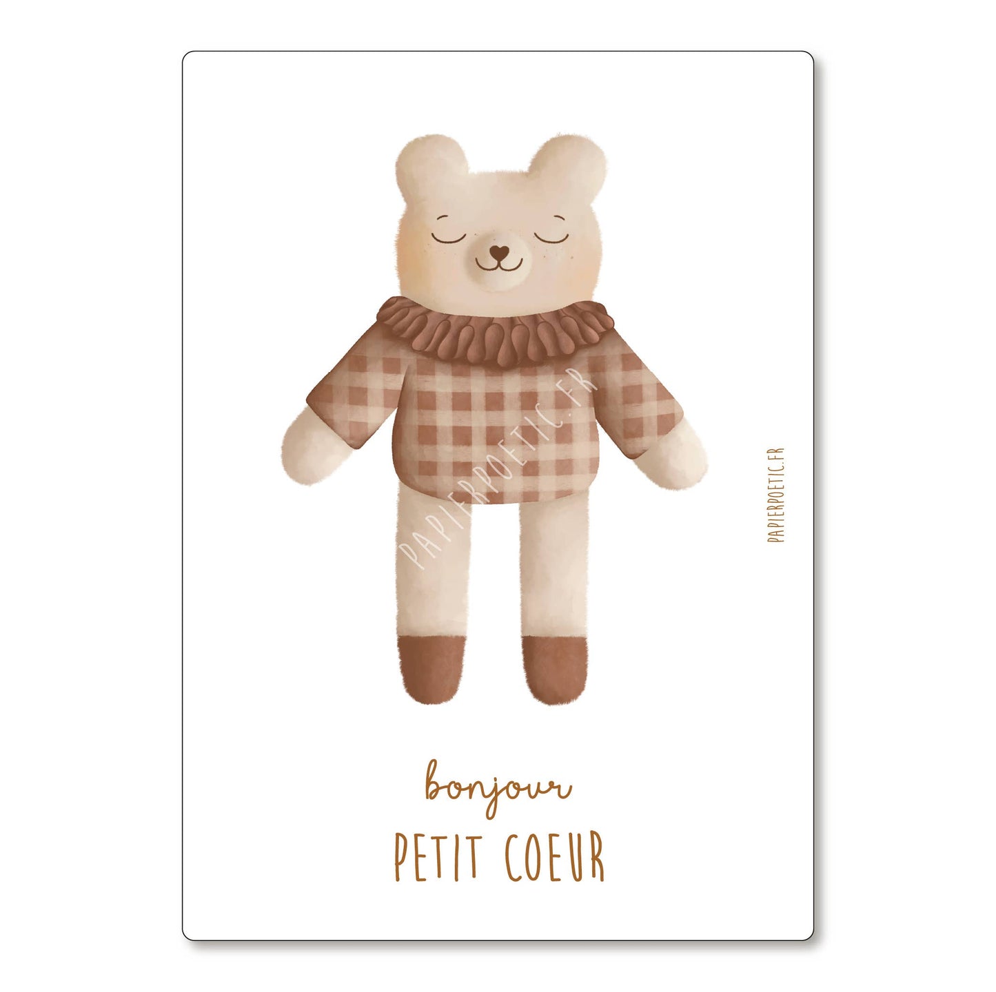 Carte “Doudou Ours blanc"