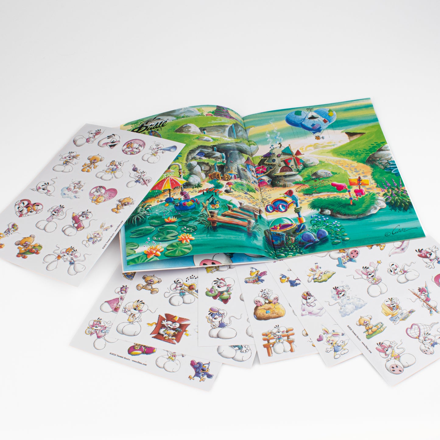 Cahier stickers repositionnables A5 - Diddl