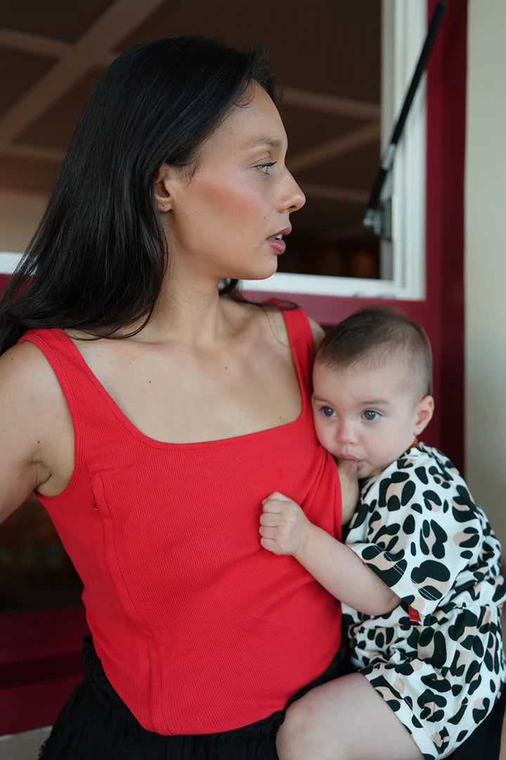 Top - Mom Red