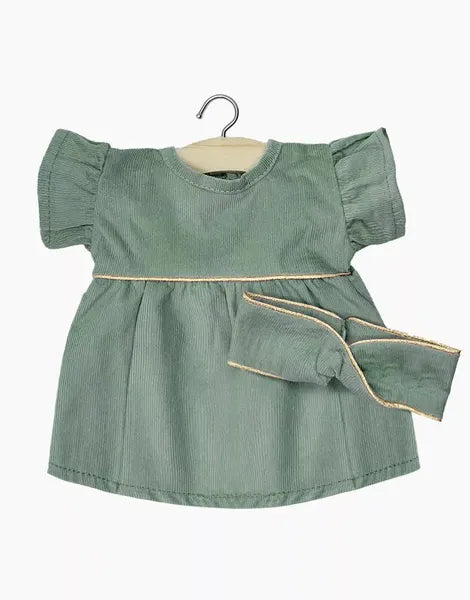 Robe Daisy vert sauge et headband