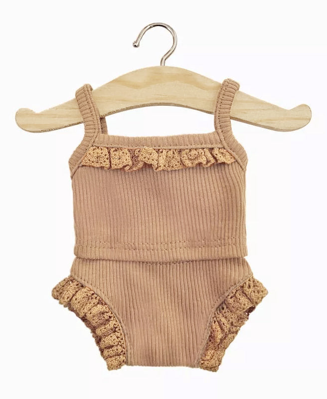 Dessous en maille côtelée - Cassonade
