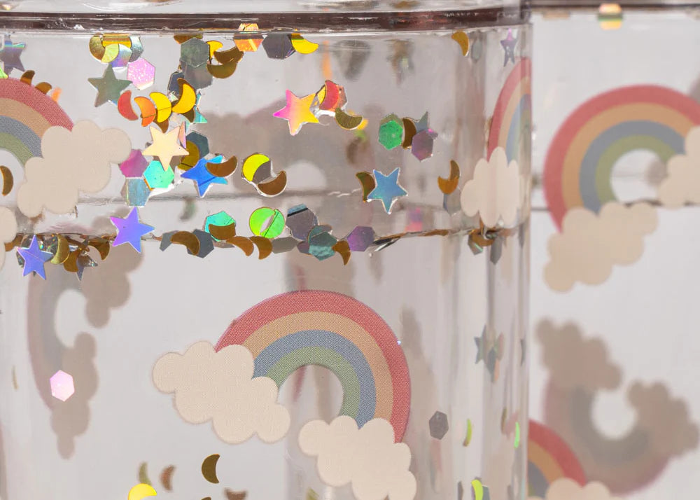 Gobelet à paillettes (unité) - Arc-en-ciel
