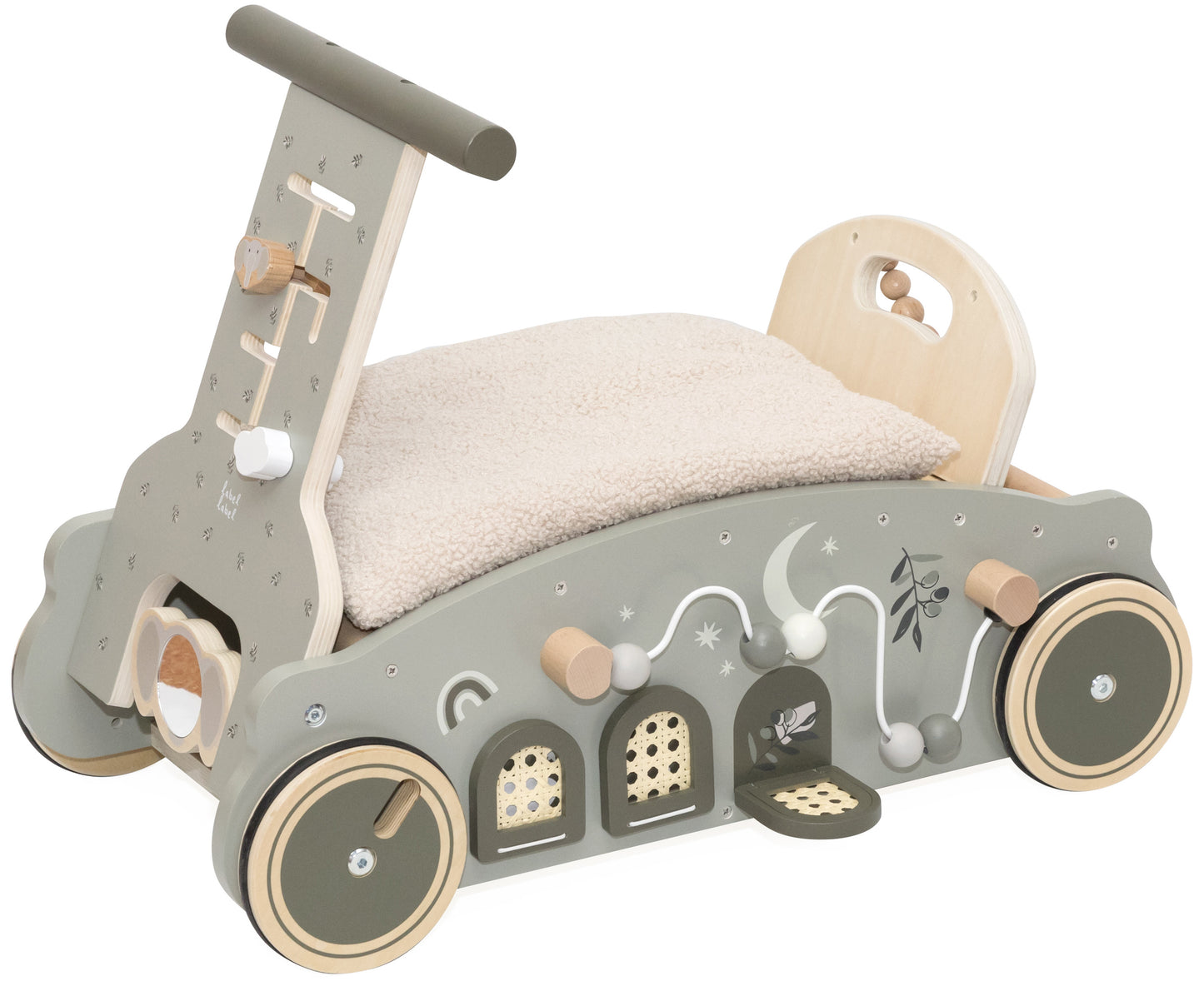 Voiture 3 en 1 en bois - Olive Green