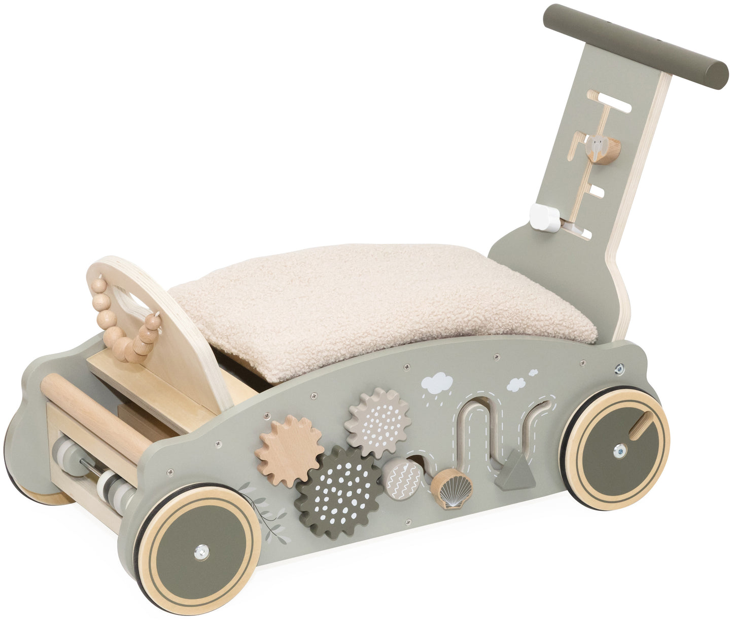Voiture 3 en 1 en bois - Olive Green
