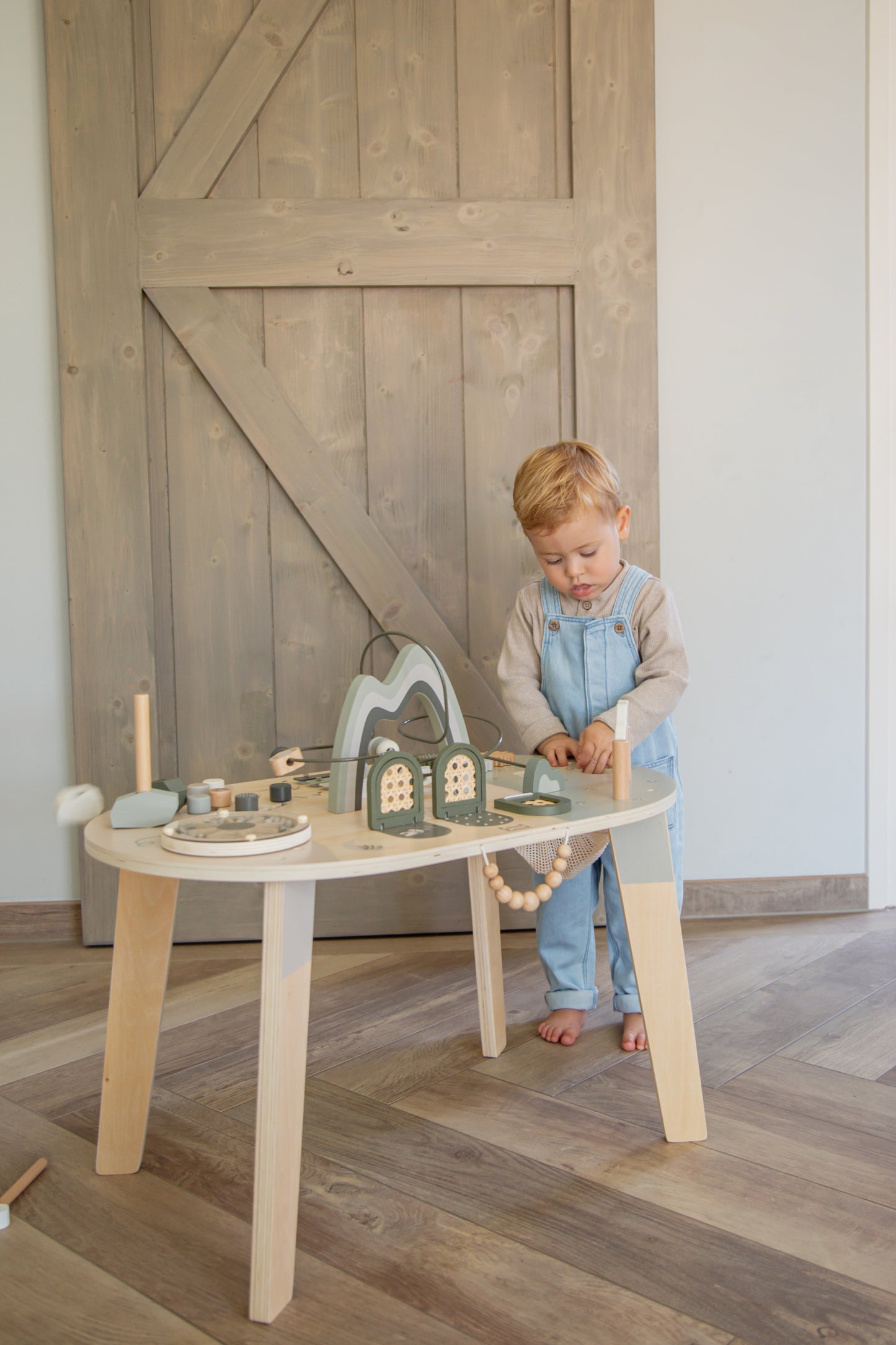 Table d'activités en bois - Olive Green