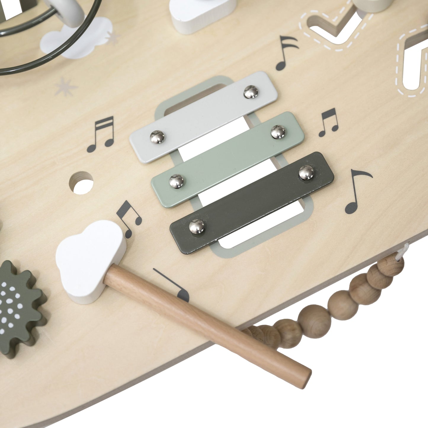 Table d'activités en bois - Olive Green