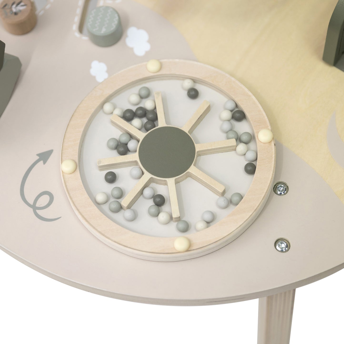 Table d'activités en bois - Olive Green