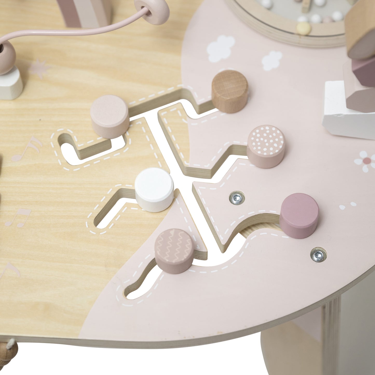 Table d'activités en bois - Pink
