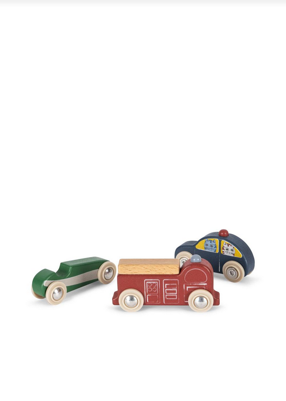 Coffret - Mini voitures en bois