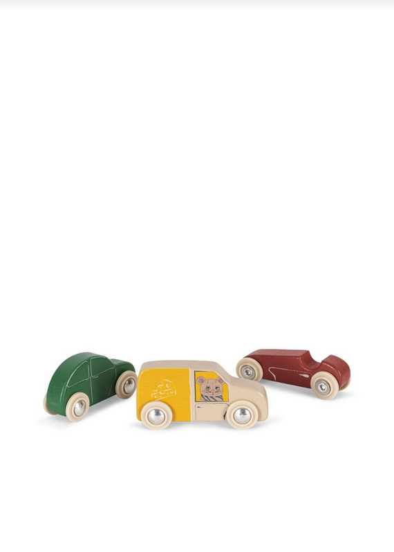 Coffret - Mini voitures en bois