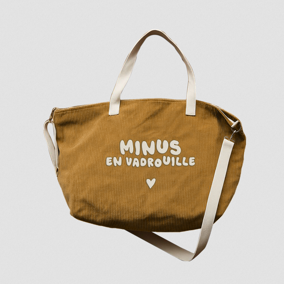Sac XL velours - Minus en vadrouille