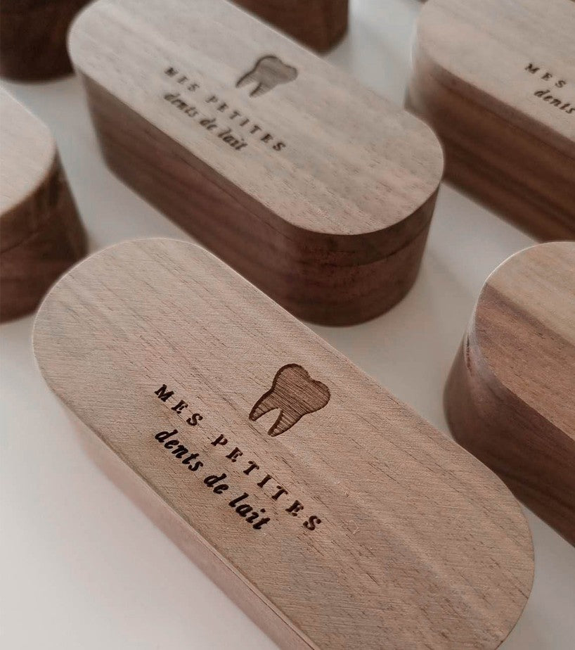 Boîte à dents de lait en bois