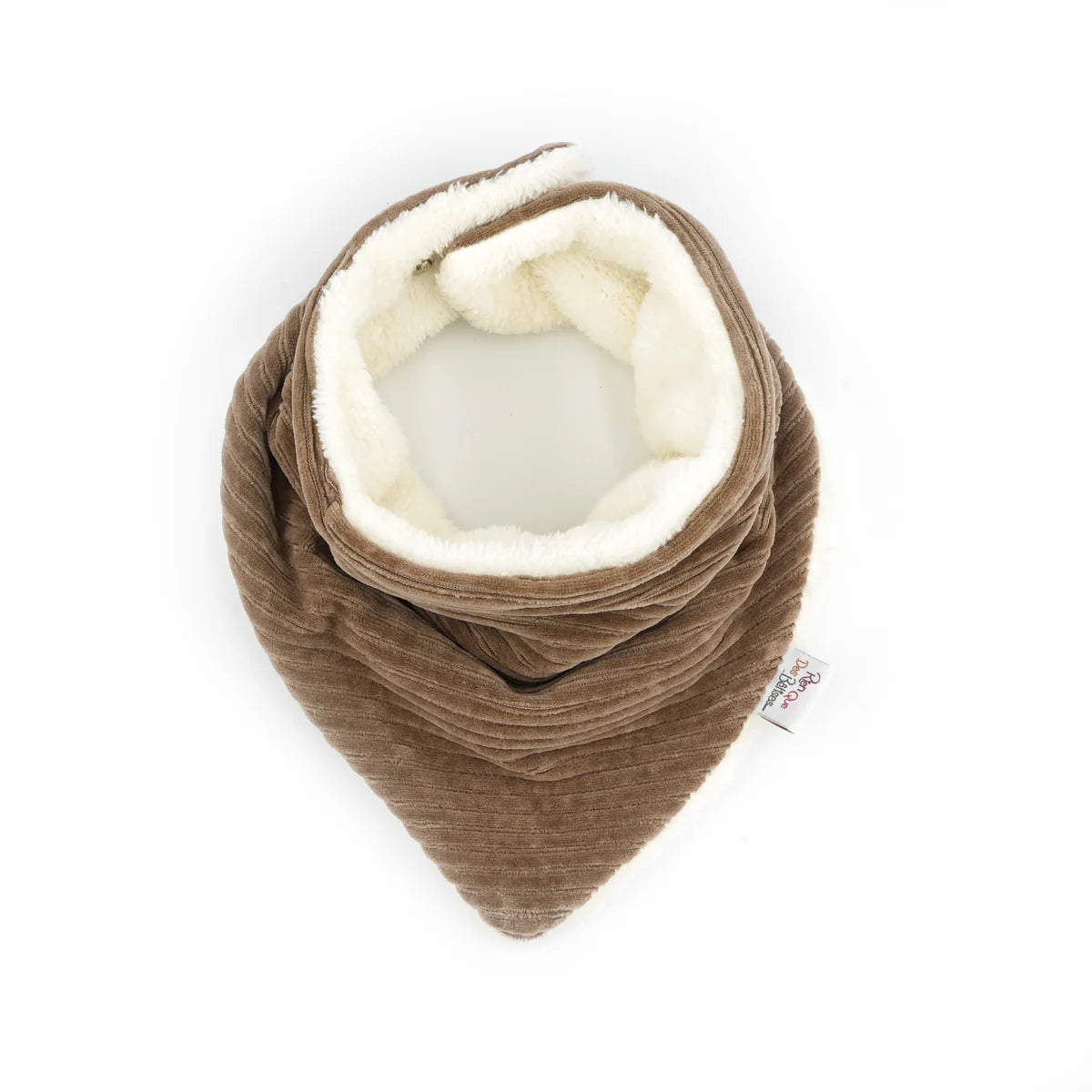 Cache cou velours taupe