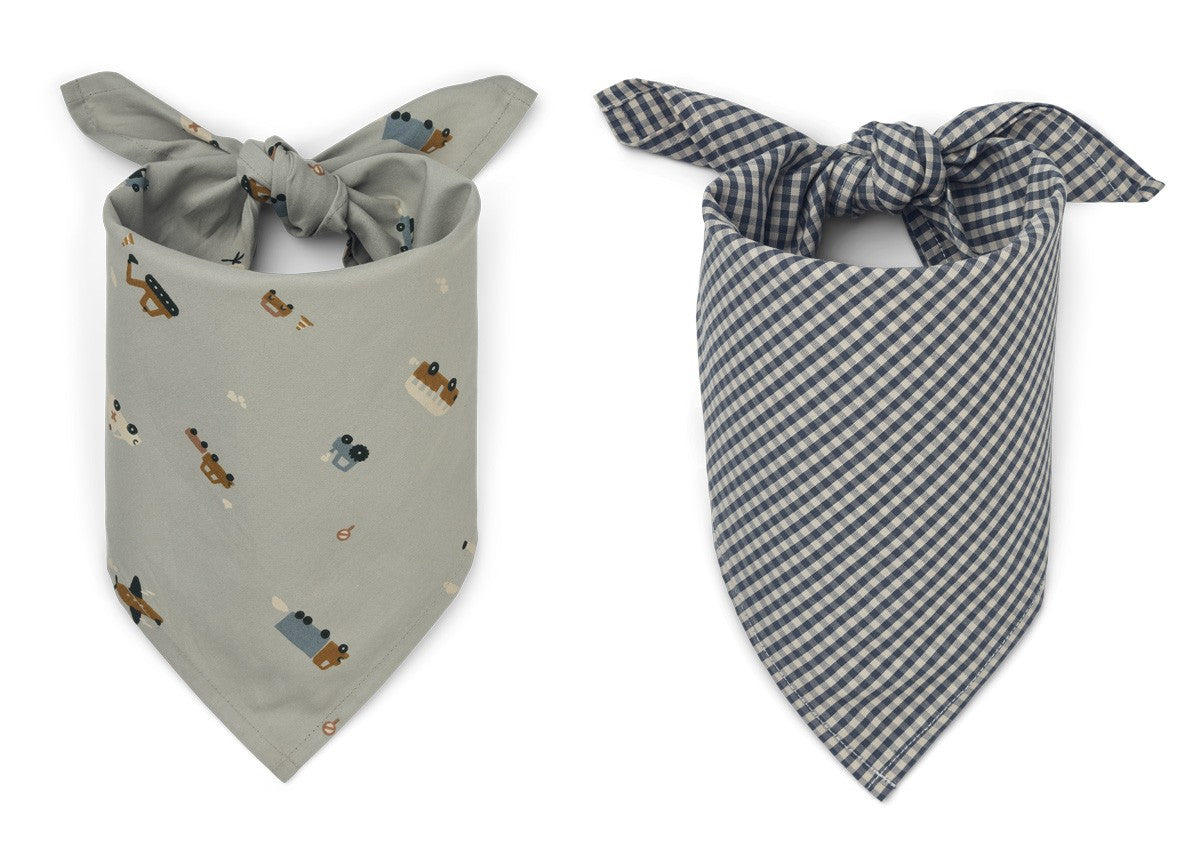 Lot de 2 bandanas Bali vehicules/dove blue multi mix