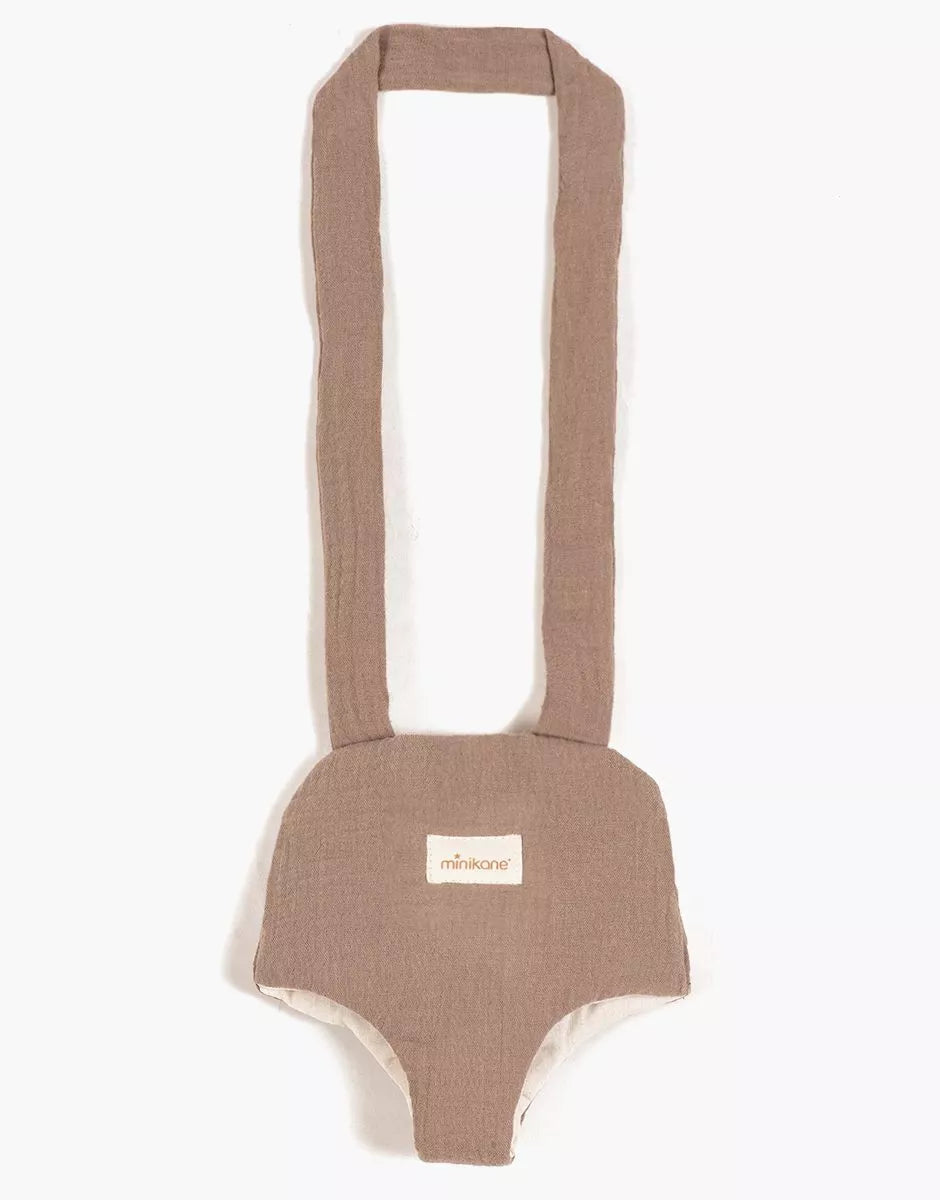 Porte poupée - Gaze de coton Moka