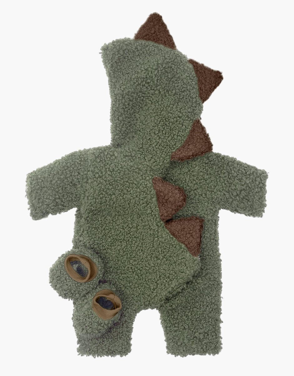 Combinaison Babies - Dino bouclette kaki et chaussons