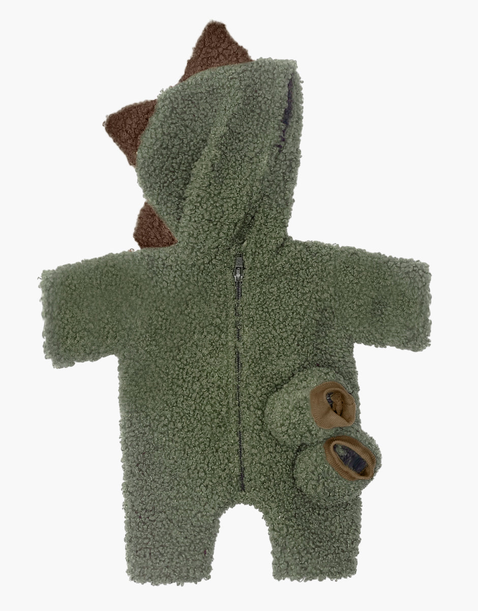 Combinaison Babies - Dino bouclette kaki et chaussons