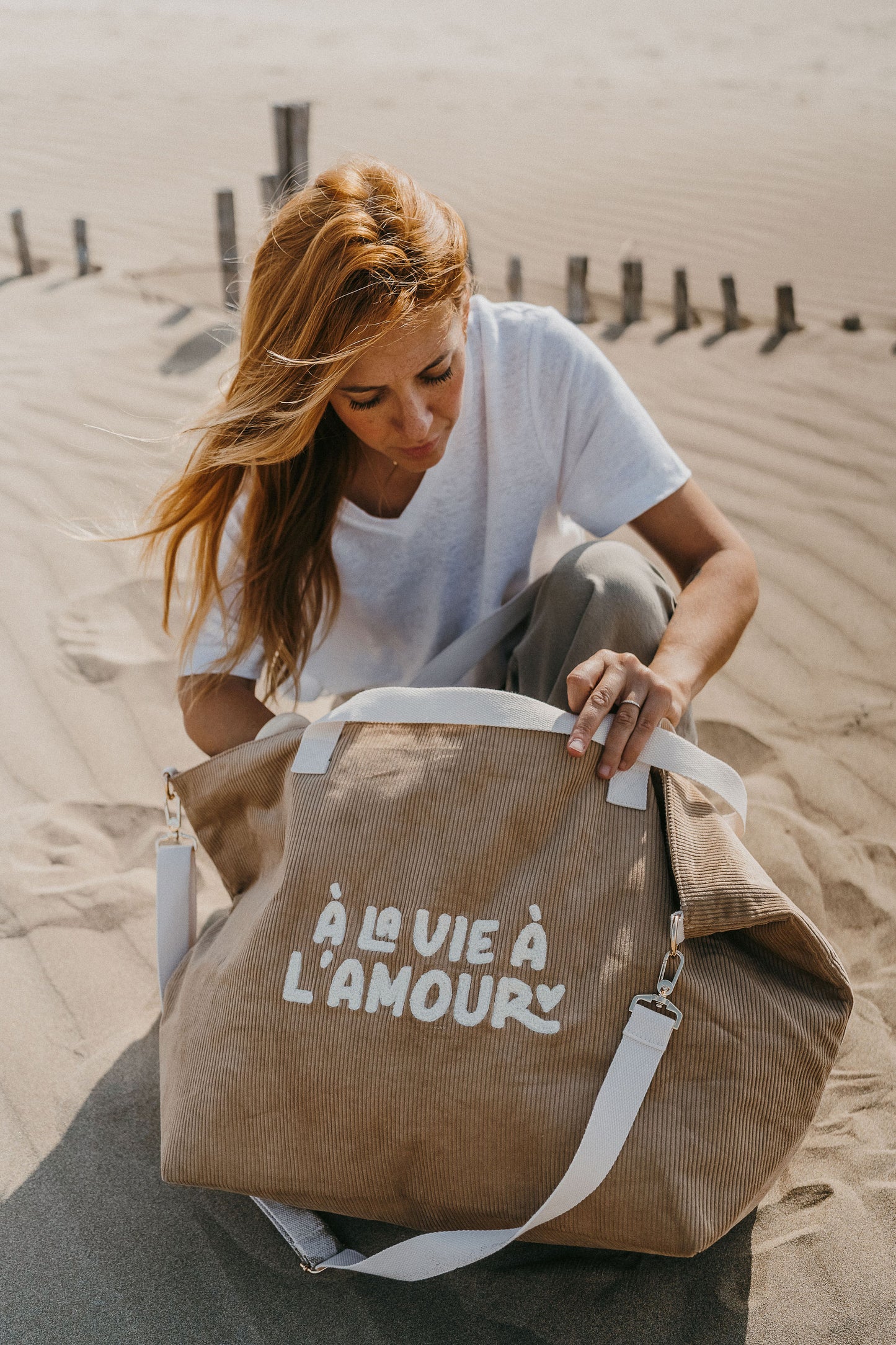 Sac XL velours - A la vie à l'amour