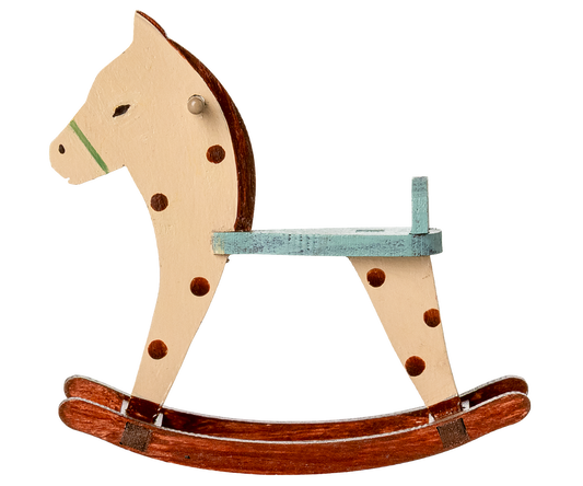 Cheval à bascule Souris - A pois