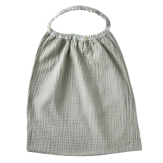 Serviette élastiquée - Vert de gris / Palmiers