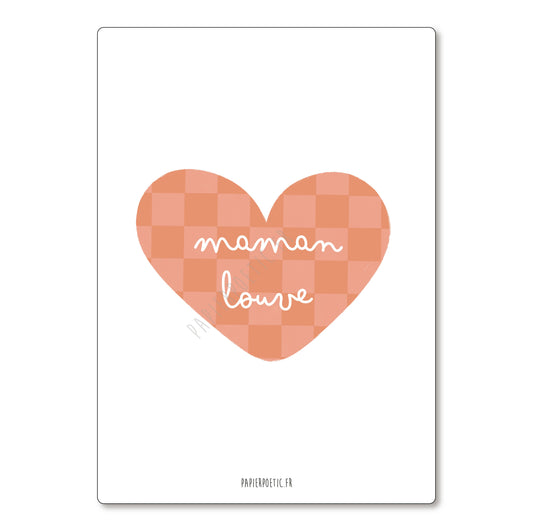 Carte "Cœur Maman louve"