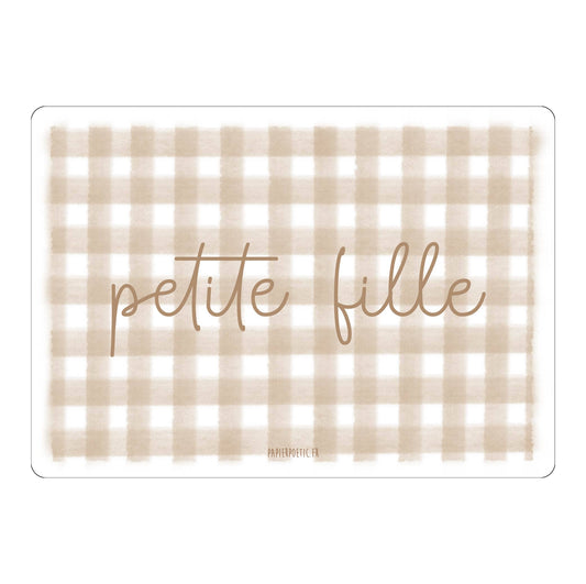 Carte "Petite fille" vichy