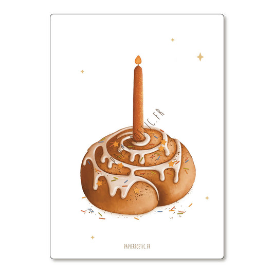 Carte "Cinnamom rolls anniversaire"