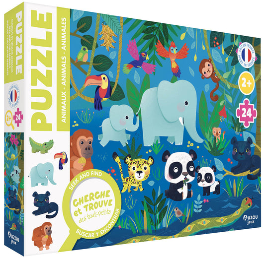 Puzzle cherche et trouve - Les animaux