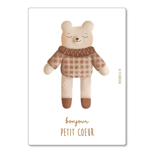 Carte “Doudou Ours blanc"