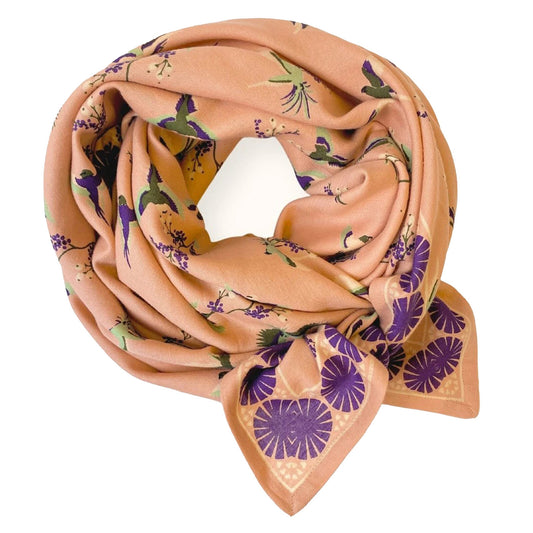 Big Foulard Latika "Cerisier" - Blush