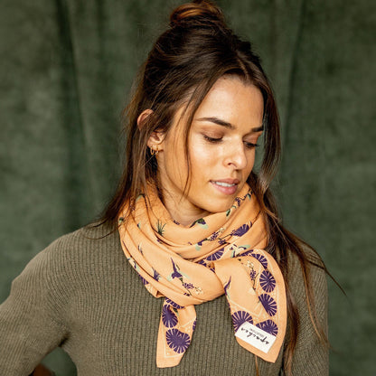 Big Foulard Latika "Cerisier" - Blush