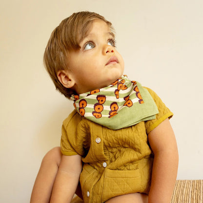 Small Foulard Manika "Pop Corn" - Olive
