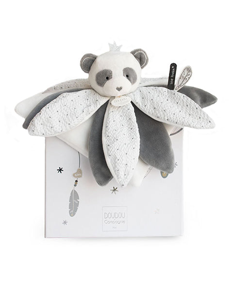 Doudou Attrape Rêves Pétales - Panda Gris