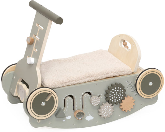 Voiture 3 en 1 en bois - Olive Green