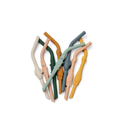 Lot de 8 pailles Carlson - All Together Yellow Mellow Multi Mix