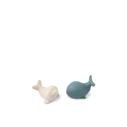 Lot de 2 jouets de bain Duncan - Whale Blue & Sandy
