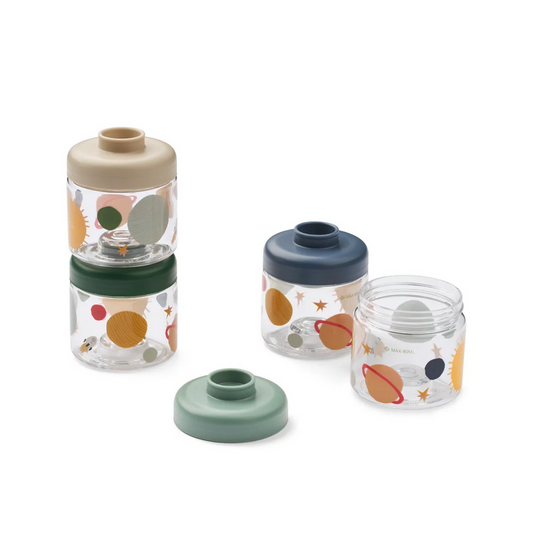 Lot de 4 boîtes alimentaires Dominique - Universe / Classic navy