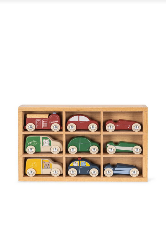Coffret - Mini voitures en bois