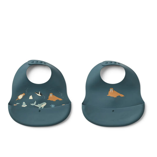 Lot de 2 bavoirs Ember - Arctic Sea