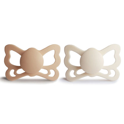 Lot de 2 tétines silicone Butterfly - Cream & Silky Satin - Taille 2