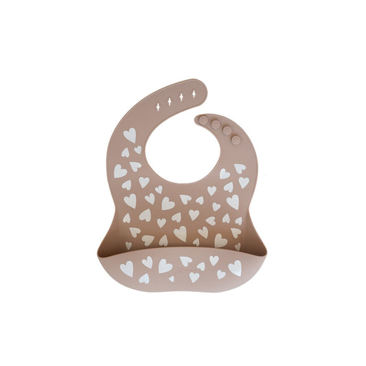 Bavoir en siicone - Fall in love Taupe
