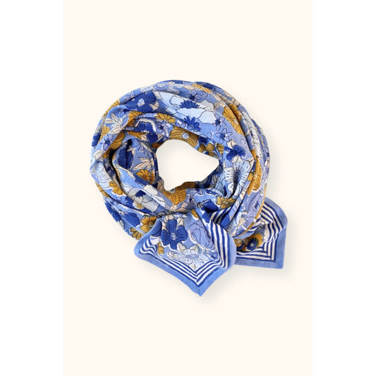 Big Foulard Latika "Joy" - Océan