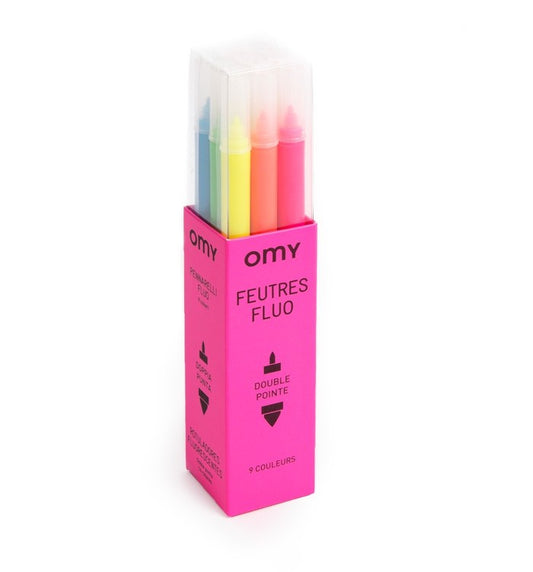 Boîte de 9 feutres fluo