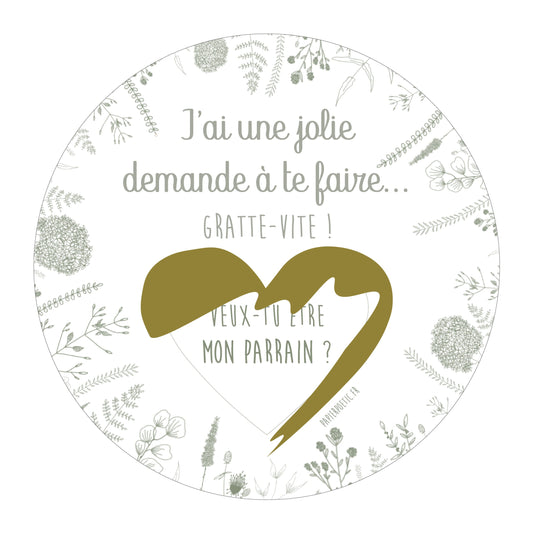 Carte à gratter parrain