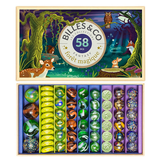 Coffret de 58 billes - Fôret magique