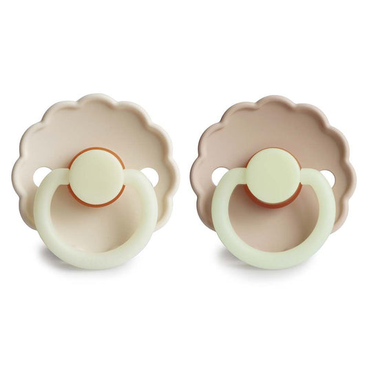 Lot de 2 tétines Daisy night - Cream & Croissant - Taille 1