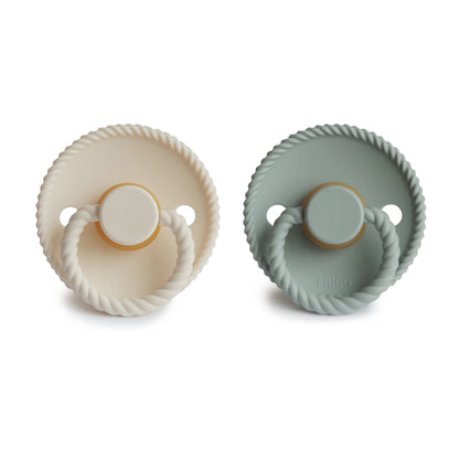 Lot de 2 tétines Rope - Cream & Sage - Taille 1